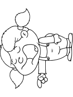 A coloring page of little monsters